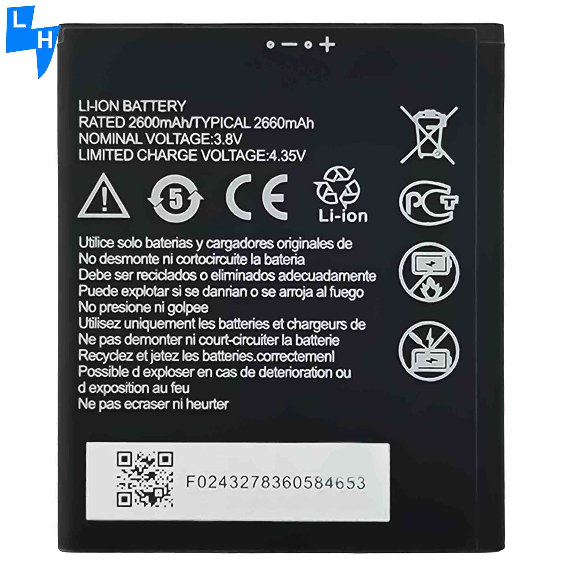 Li3826T43P4h705949 Battery for ZTE Blade A530 A606 BA530 BA606 L210 Replacement 2600mAh