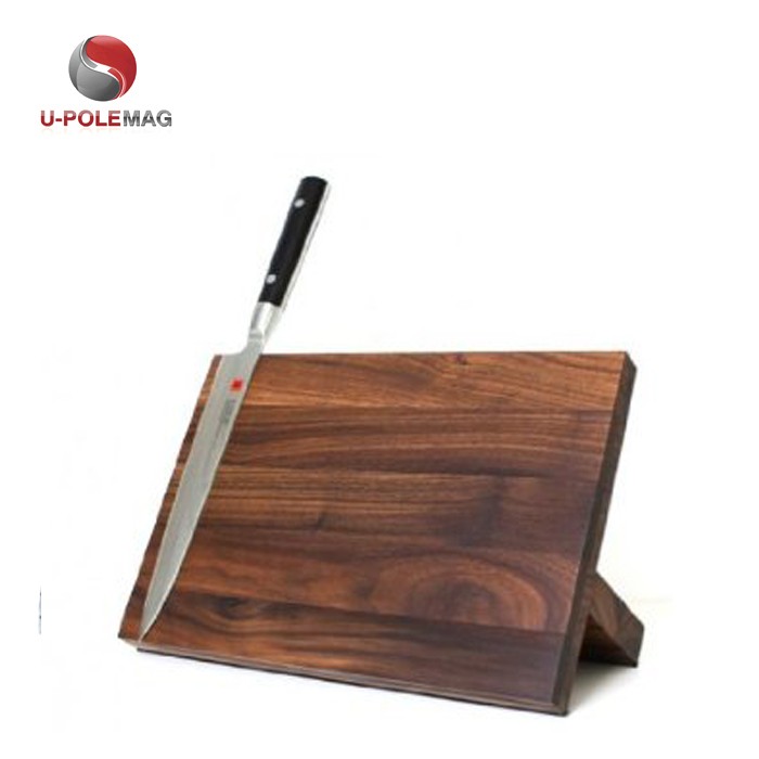 NdFeB Magnet Material 16-Inch Walnut Wooden Magnet Knife Holder Magnet Bar Kitchen