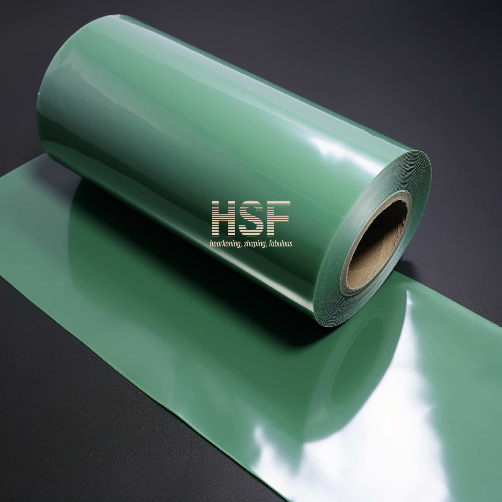 60 μm opaque green PE release film, silicone UV cured, for protective and packaging, tapes, labeling and graphics