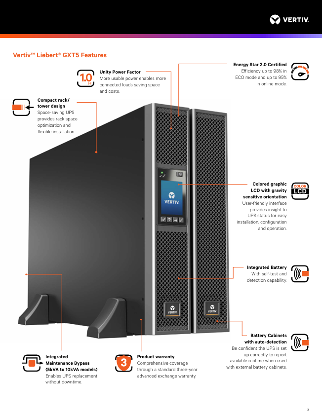 10kVA Single Phase Pure Sine Wave Online UPS Power Supply with Short Circuit Protection