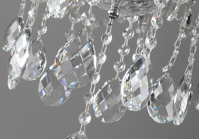 LED E14 Crystal Candle Chandelier 5 To 10m2 High Light Transmittance
