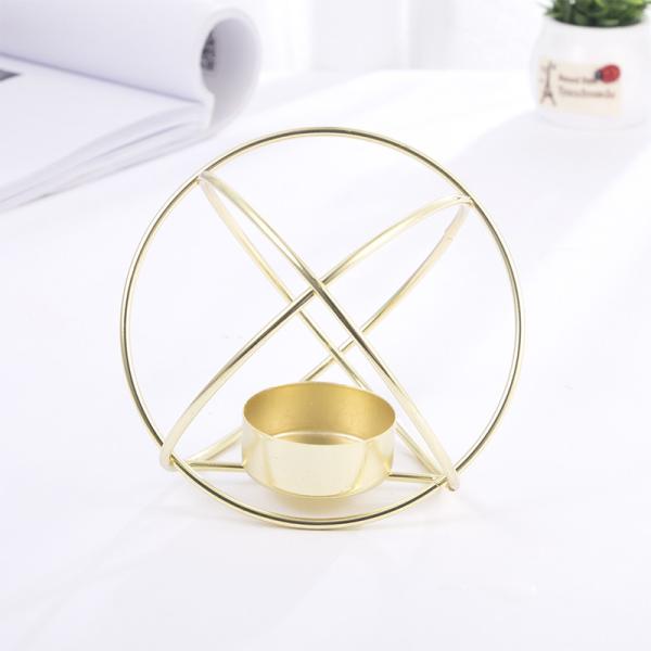 Wholesale candle holder gold Golden lantern shape candle stand wedding