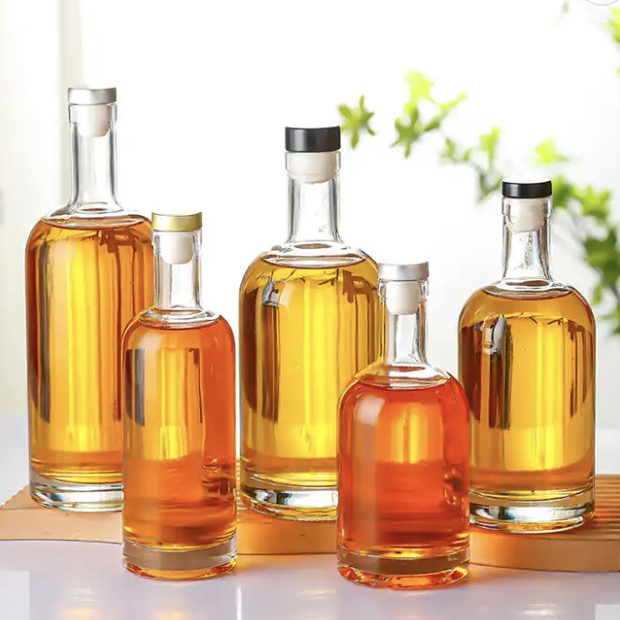 Customized Glass Bottle Design for Alcoholic Beverages Whisky Vodka Brandy and Gin