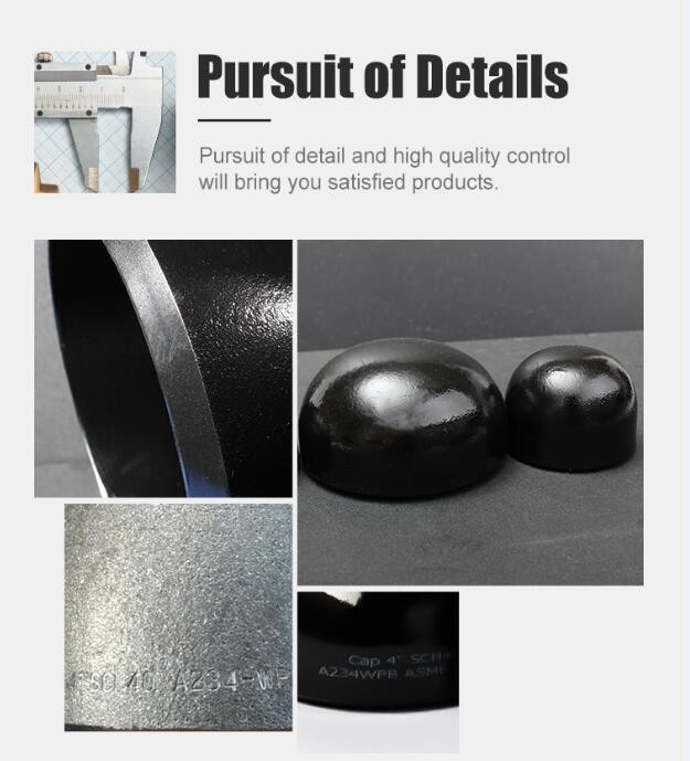 WPL6 Schedule 40 Pipe Cap Beveled , API 8 Inch Steel Pipe Fittings For Gas