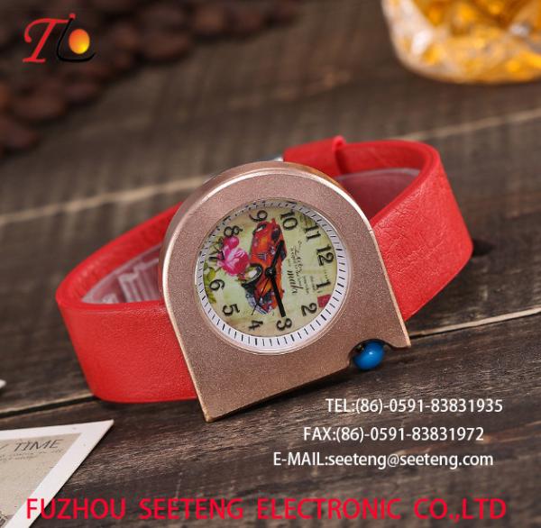 wholesale Pu watch alloy case quartz watch Personality watches fashion watch pu