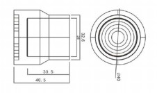 RoHS Aluminum Pipe Fitting 4000mm/Bar Rubber End Cap For OD 28mm
