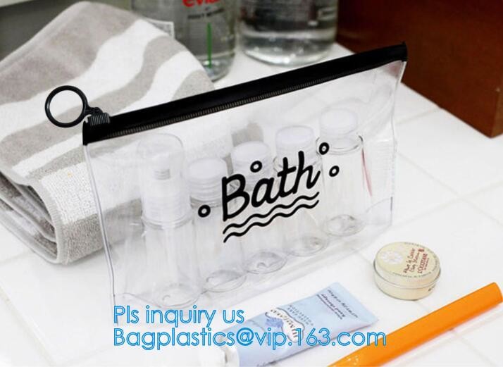 Zip lockkk bag with handle & slider, reclosable pvc clear plastic slider Zip lockkk bag, Reusable slider white small nylon cle