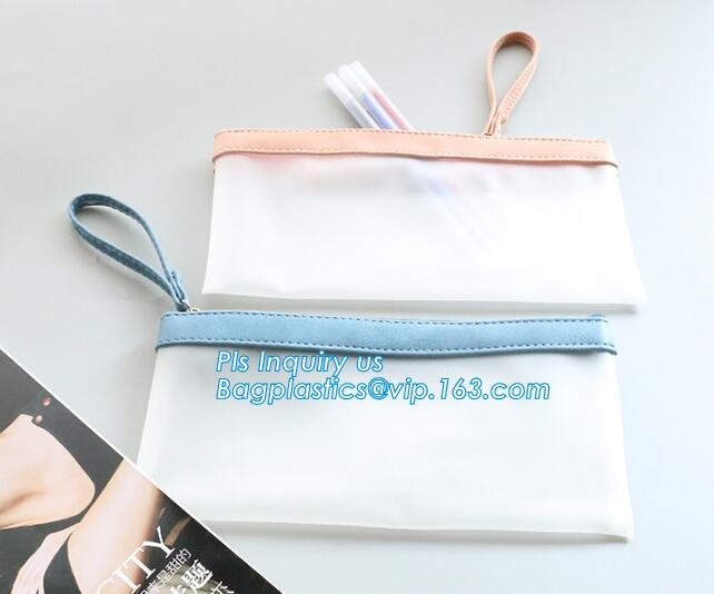 vinyl pvc plastic packaging bags with slider zipper Zip lockkk closure, vinyl pvc zipper pouch,black color slider zipper zi