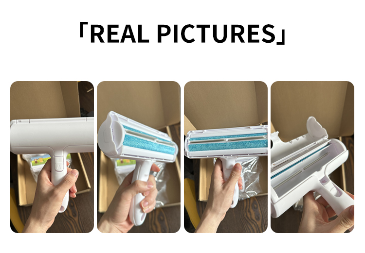 Customized Pet Hair Remover Brush White Reusable Dog Hair Roller