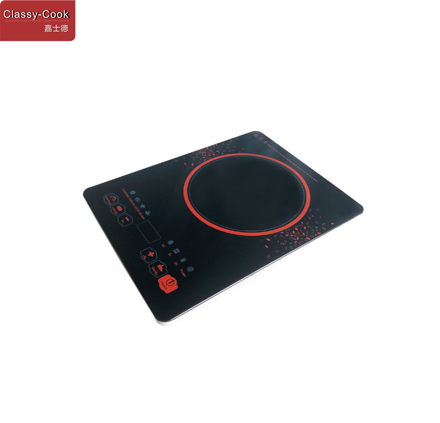 2200w Black Crystal Plate Single Induction Stove Top 380*295mm Size