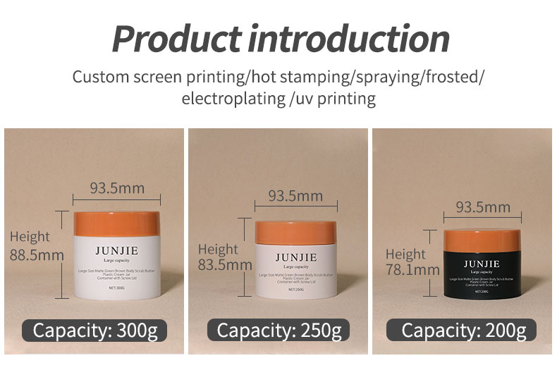 Luxury White Plastic Cosmetic Jars 250g 300g 400g 500g 700g Double Wall Plastic Jars
