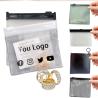 Buy cheap Small Frosted PVC Jewelry Zipper Bags Custom Printed Transparent Waterproof from wholesalers