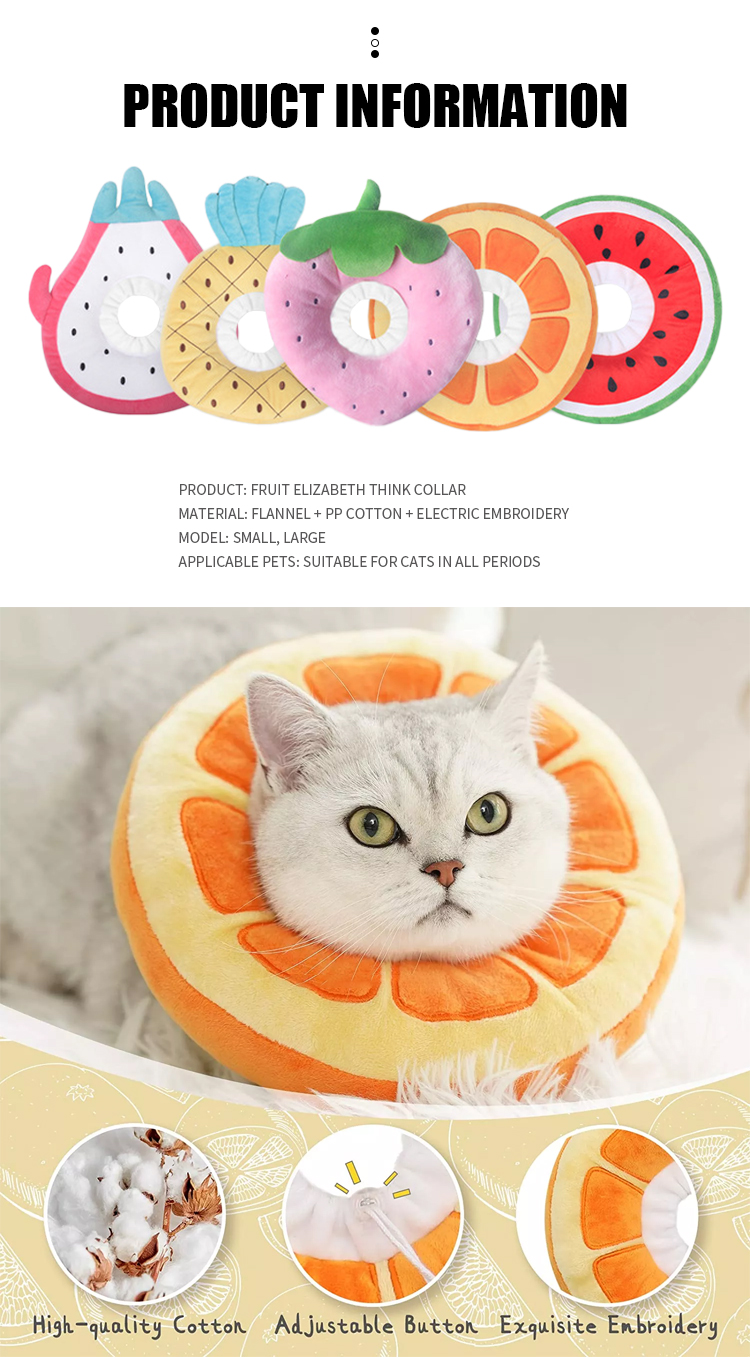 Cat Cone Recovery Collar After Surgery Soft Cat Recovery Collar With PP Cotton Filling
