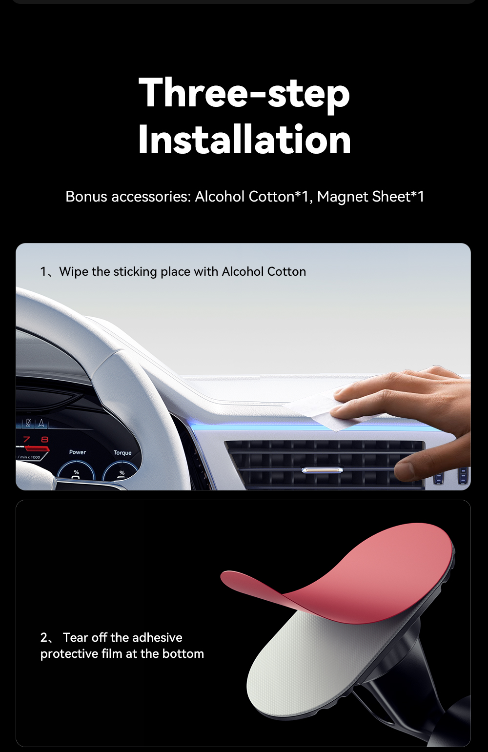 ESSAGER ES-ZJ24 Series Magnetic Car Phone Mount Holder