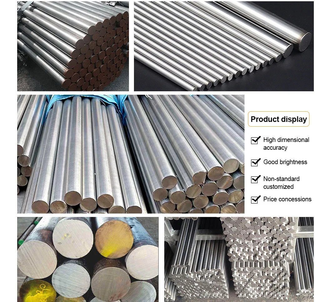 ASTM AISI Ss Bright Rod 201 430 321 309S 310S 904L 254mo 253mA 17-4pH 630 631 2205 2507 316 316L 304 Stainless Steel Round Bar
