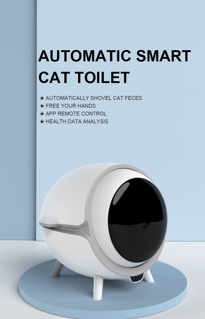 3L Cat Smart Toilet Quiet , ABS Self Cleaning Cat Litter Box