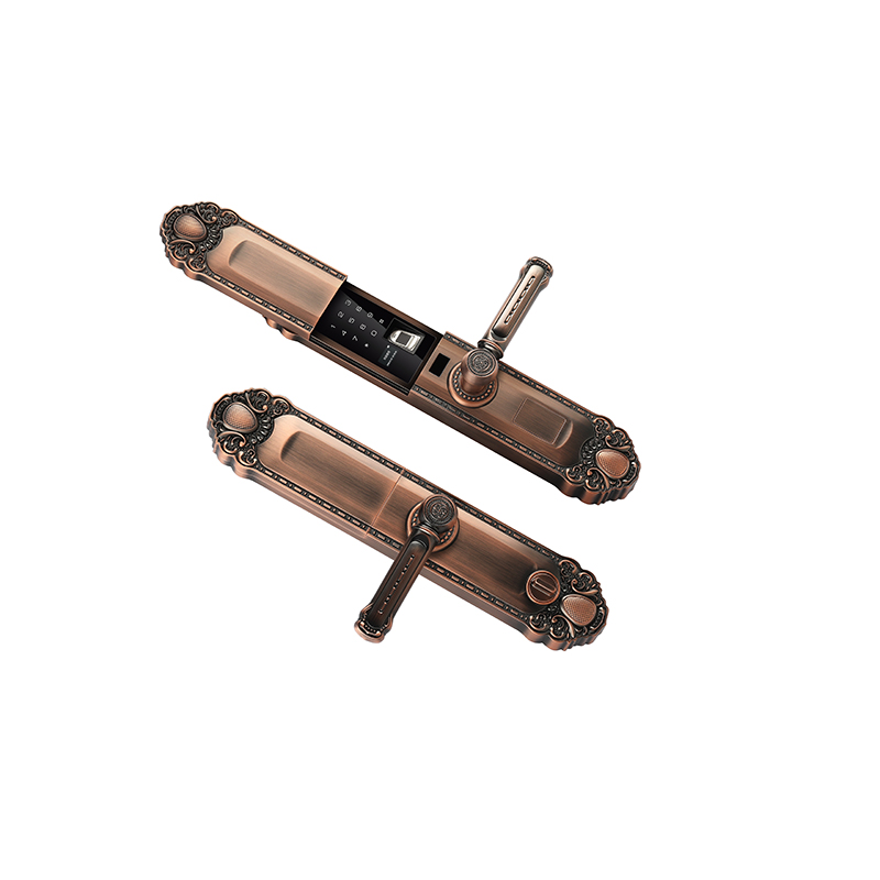 Red Bronze Automatic Fingerprint Door Lock Zinc Alloy App Door Lock