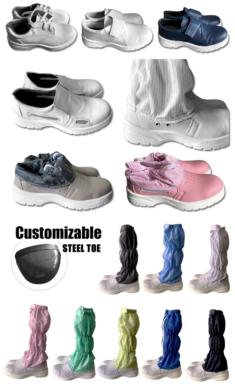 Blue Magic Tape Anti Slip Sole ESD Safety Shoes For Factories Protection