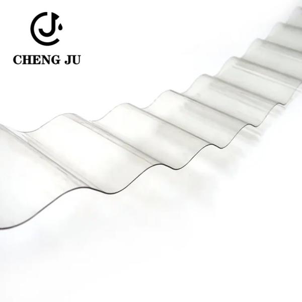 6000-12000mm Optional Clear PVC Corrugated Fiber Resin Transparent Roofing Sheet