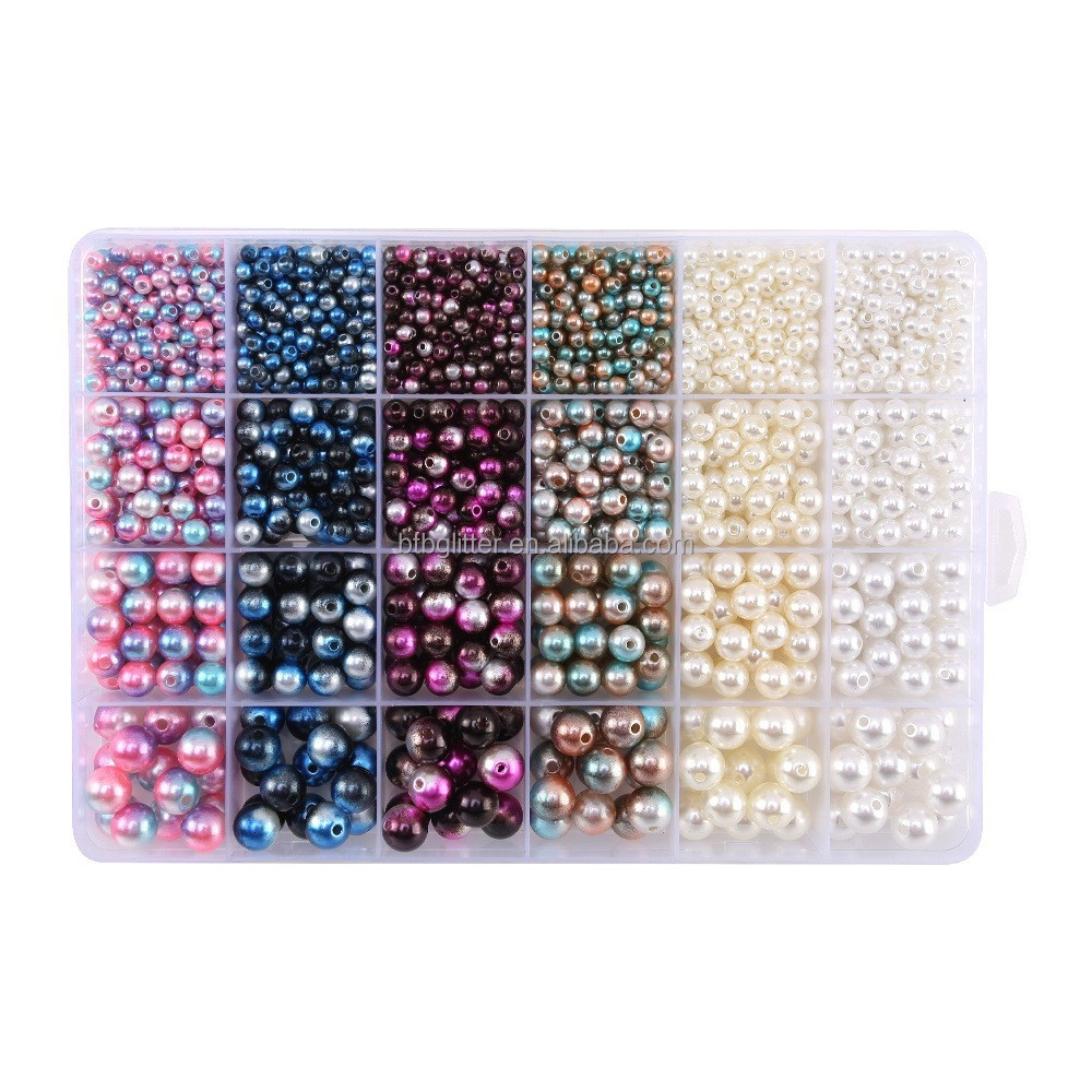 Polymer Clay Beads Flat Round in Round Shape for DIY Jewelry Making Kit Handmade Loops Bracelets Necklace Earring