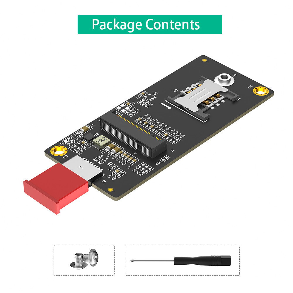 NGFF(M.2) Key B To USB 3.0 Adapter With SIM 6pin Slot For WWAN/LTE ModuleHigh Speed Transmission Without Delay