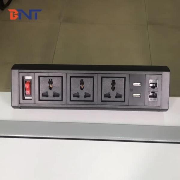Factory hot sale clamp on table electrical usb charger desk socket with rj45