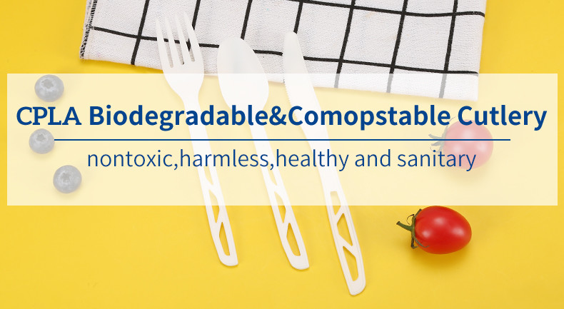 Food Grade Cornstarch CPLA Disposable Eating Utensils Biodegradable