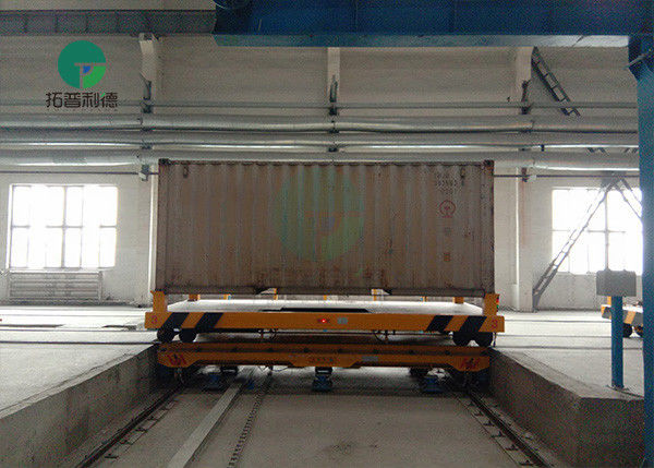 Industrial material transport slab deck 40 tons transfer cart for lifting and handling containers