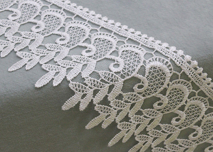 Retro Floral Venice Trim Edging Border Polyester Lace Ribbon For Bridal Gown
