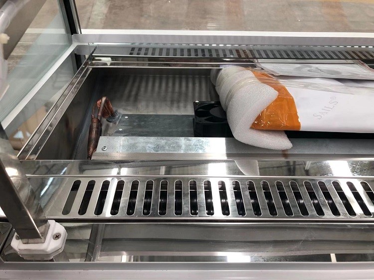 Bakery Display Refrigerator, 1.2M Cake Showcase Back Sliding Glass Door