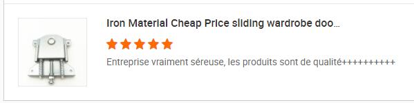 Zinc Plating Iron Nylon Wardrobe Sliding Fitting System for Customer Requirements