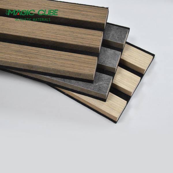 Professional Decorated Building Material Wood Veneer MDF PET Felt Akupanel form