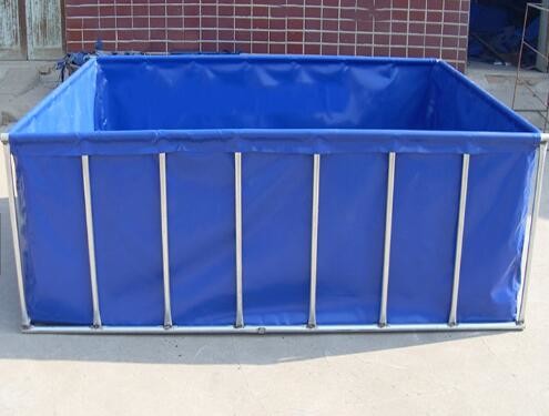 PVC Coated Customized Tarpaulin Fish Tank , 3200L Cold Resistance Fish Tank Collapsible Fish Tank