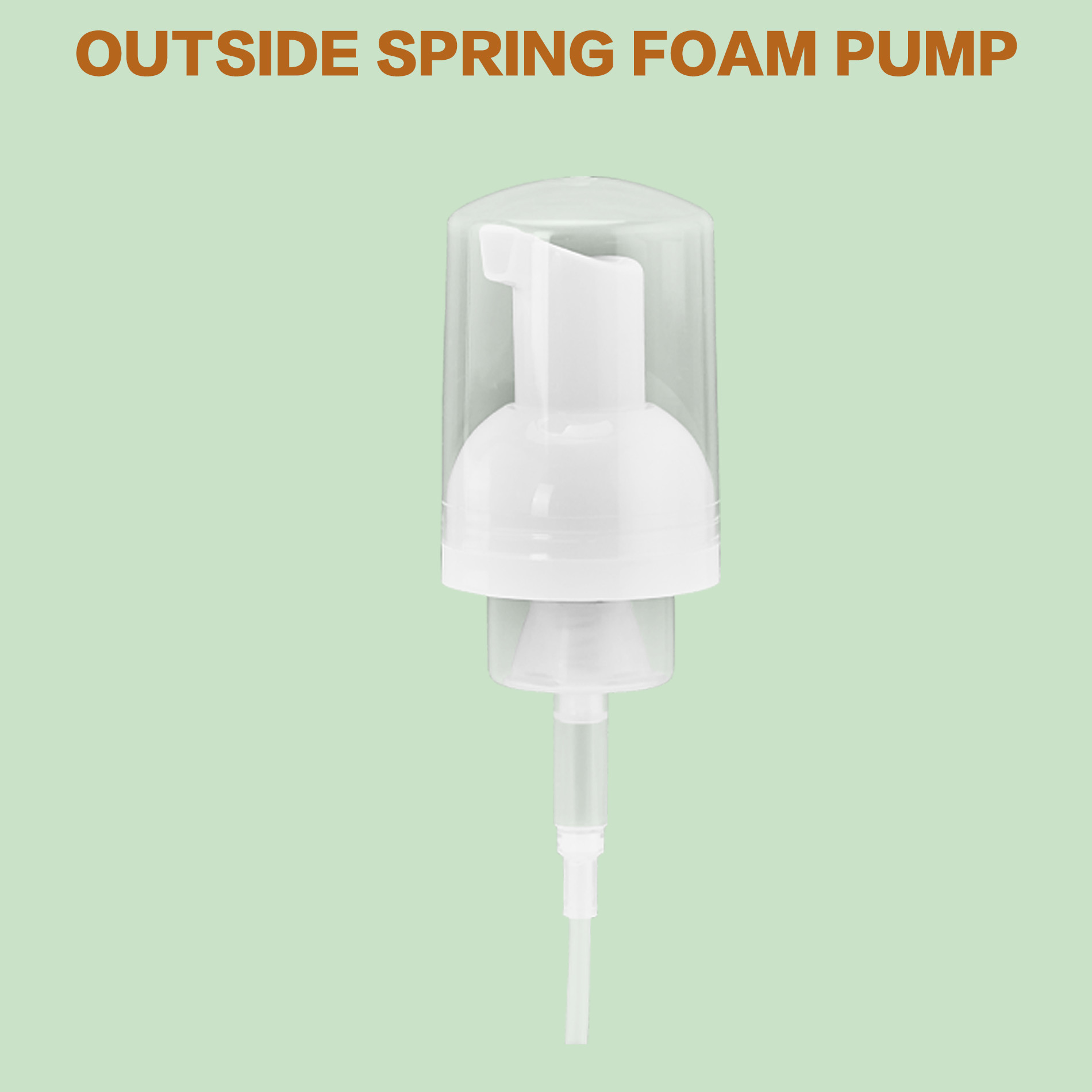 Custom Order Accepted Cosmetic Lotion Pump With 0.8-1.5CC Output Inside / Outside Spring Compared