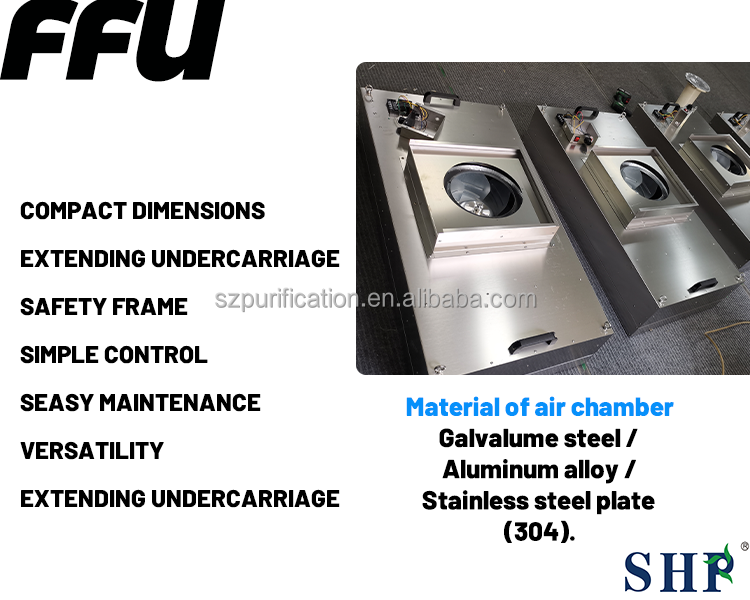 35kg Clean Room FFU Filter Large Air Volume HEPA Fan Filter Unit For Hotels