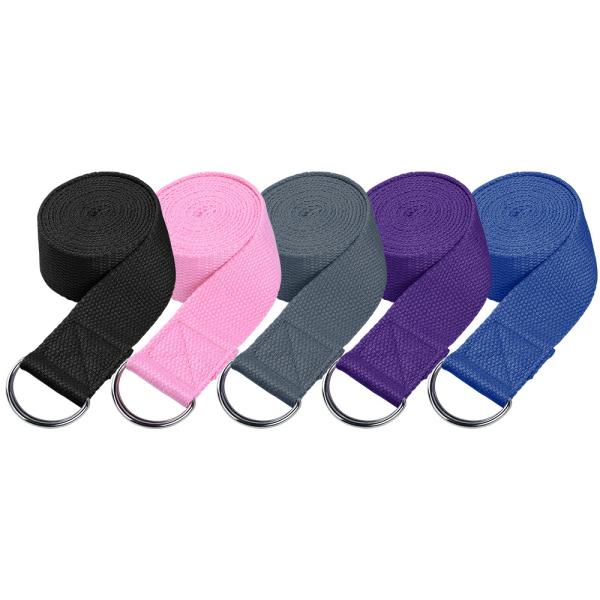 Yoga Tension Band Stretching With Extra Safe Adjustable D-Ring Buckle Fitness
