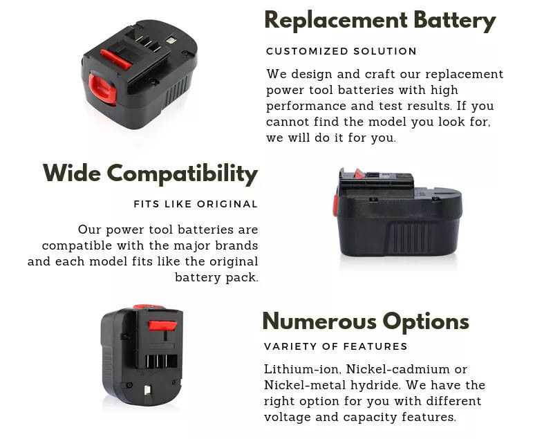 Black And Decker 12V Drill Battery Replacement 1000 Cycles Life