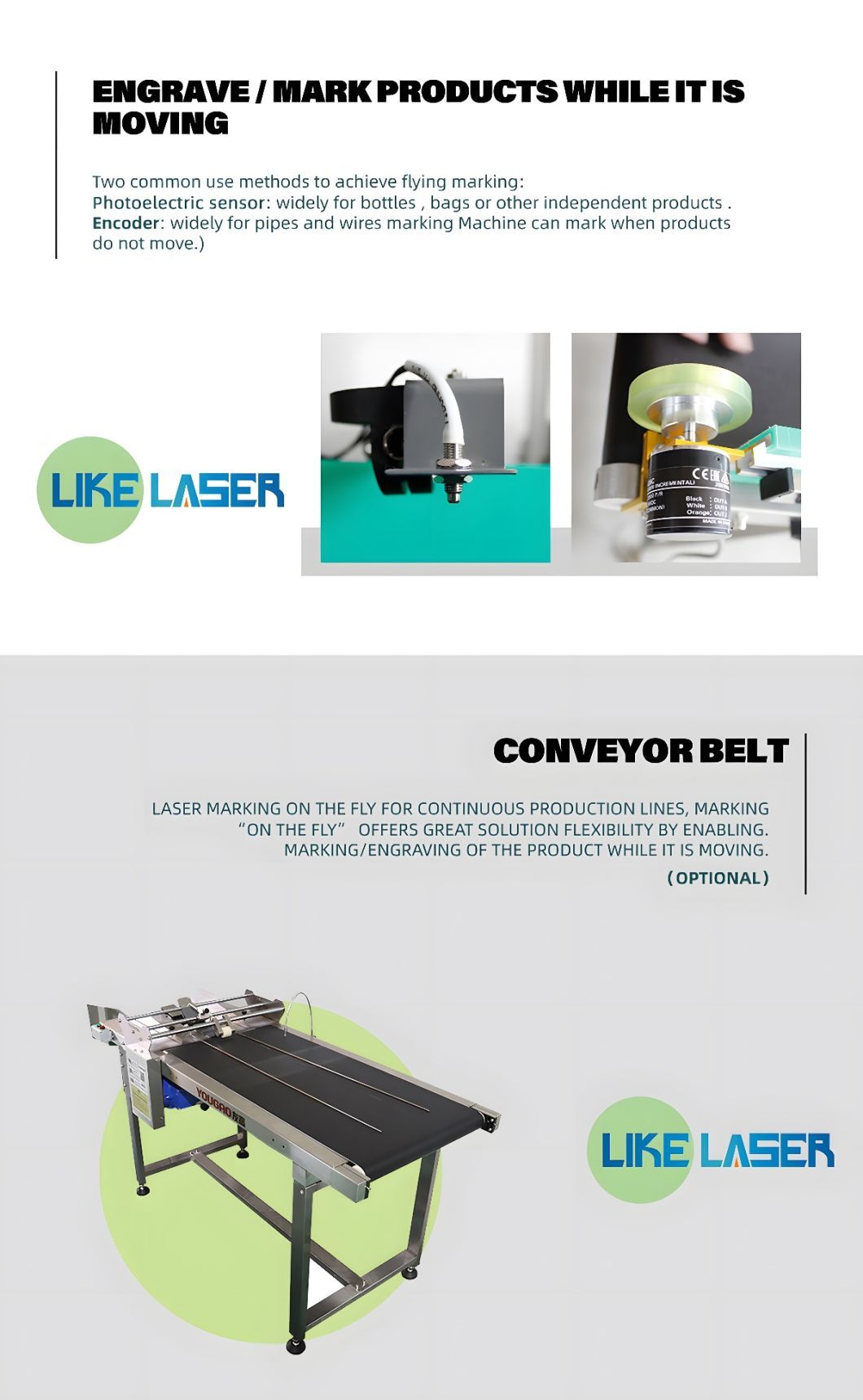 High Speed Fiber Laser 20W 50W Laser Marking Machine Automatic Pen Conveyor Belt Laser Engraving Machine for Metal Pen