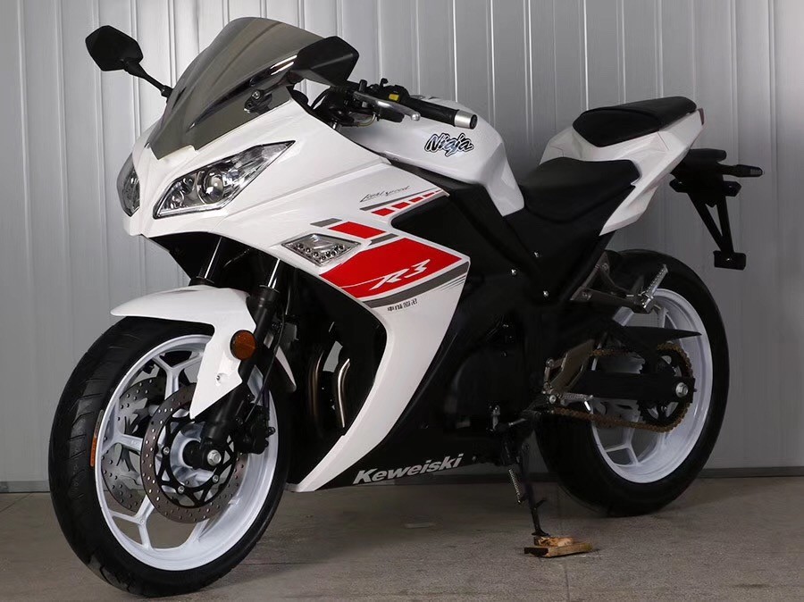 Gas Motor Street Sport Motorcycles , 250cc Cool Sport Bikes / Street Bikes White Color