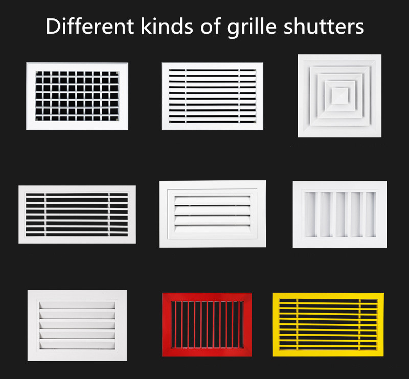 Single Deflection Ventilation Air Grille Anodizing Aluminum Profile For Air Conditioner Cover