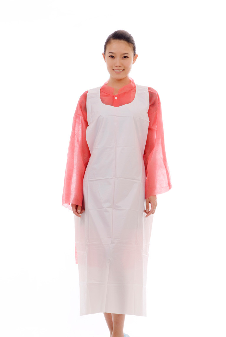 0.08mm Polythene Disposable Plastic Apron With Smooth Surface