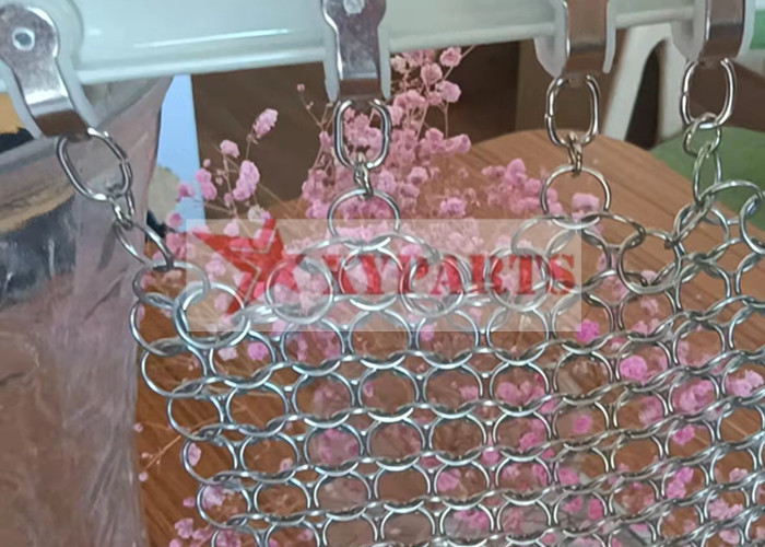 Stainless Steel Welded Chain Mail Ring Curtain For Screen