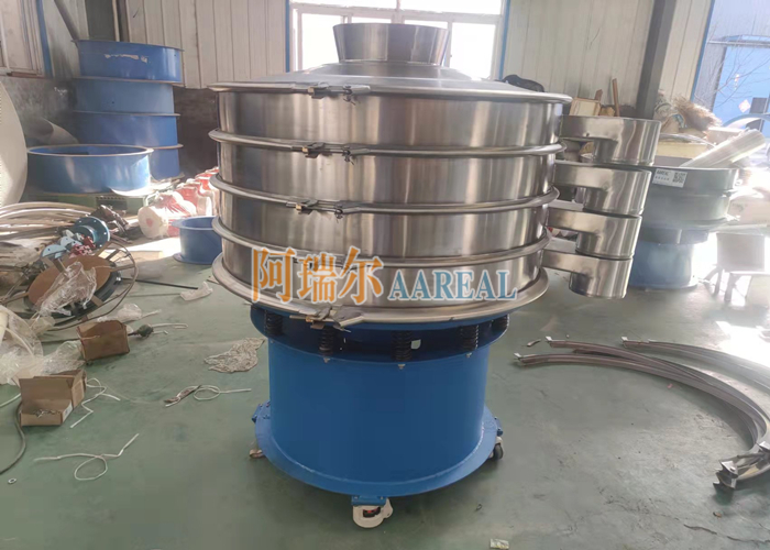 1000mm 3-deck Portable Stainless Steel Rotary Vibrating Screen for Table Salt