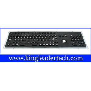 Waterproof Black Metal Panel Mount Keyboard With Trackball , Function Keys And