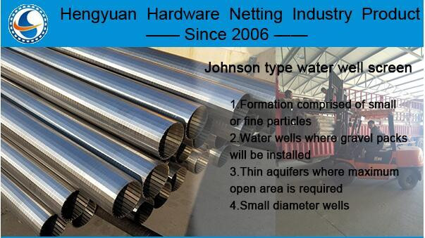 Stainless Steel 304 12-3/4" Johnson Wire Screen With Male / Female Threaded