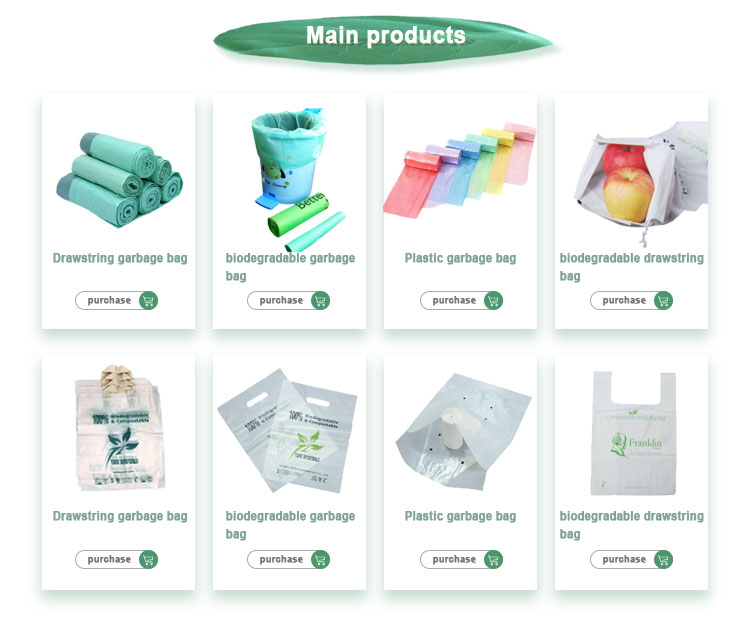 eco friendly wholesale cornstarch custom printed 100% biodegradable compostable plastic garbage bags on roll