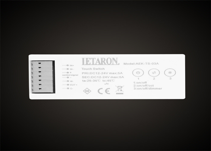 5A Mirror Light Touch Sensor Switch CCT Dimmer 56x67x11mm Size