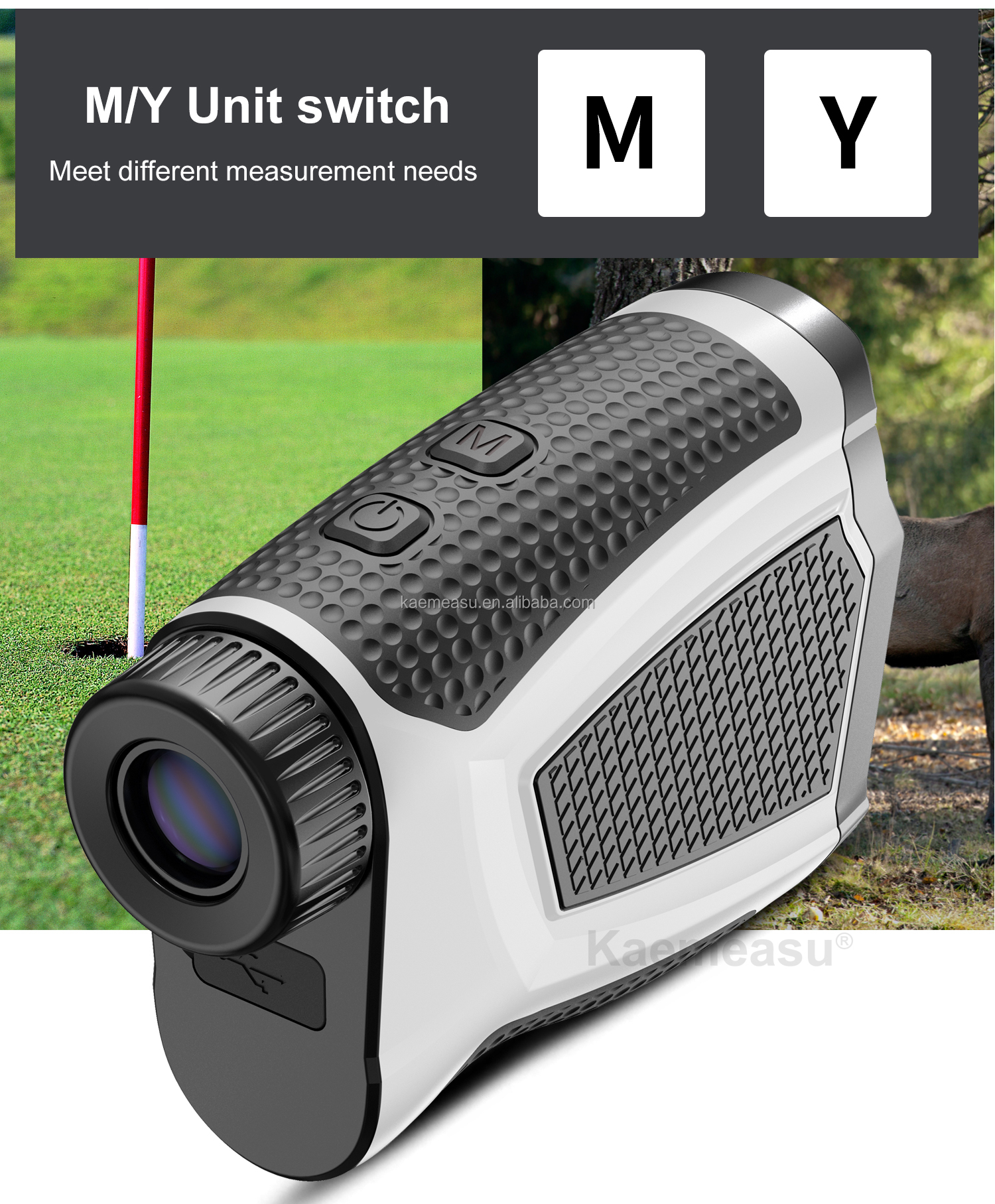 kaemeasu Handheld Rechargeable OEM Hunting Golf Laser Rangefinder With Magnet Adsorption 450M/600M/800M/1000M