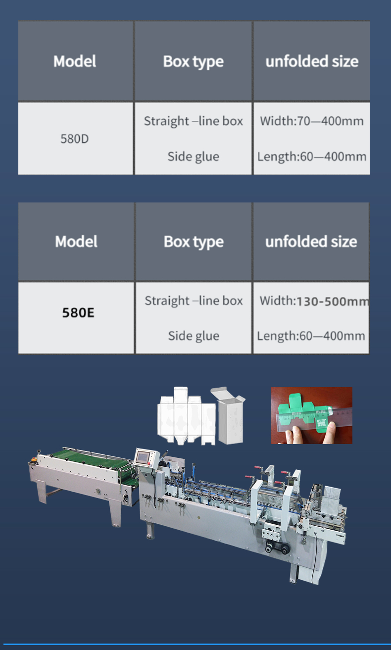 Professional Pneumatic Folder Gluing Machine for 4/6 Corner Box Driven Type Pneumatic