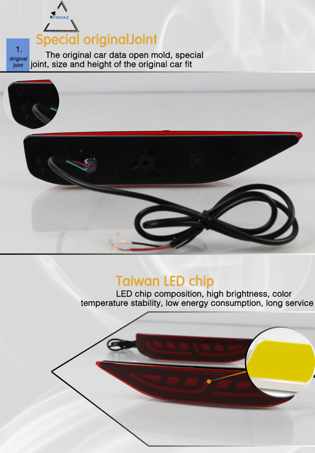 For Mitsubishi Xpander Warning Lamp Reversing Driving Brake 3 Function 2017-2019